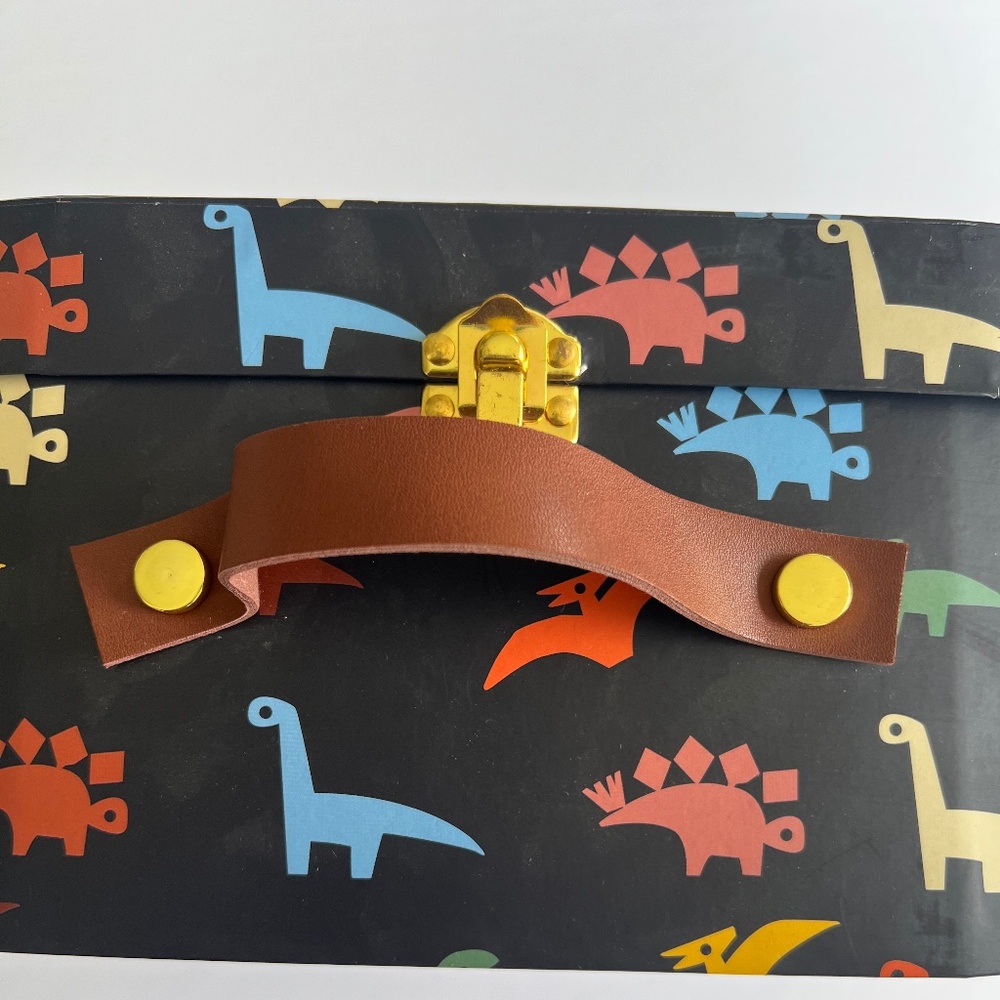 New! Christian Robinson Kids Dinosaur box with handle & latch - Picture 3 of 4